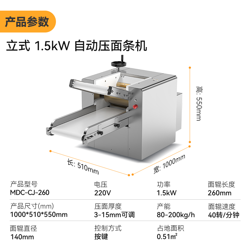 快三导师带计划赚钱1.5kW台式自动商用压面条机200kg/h