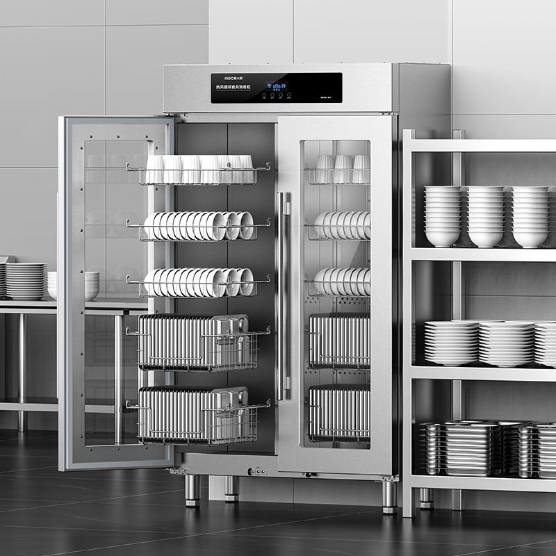 快三导师带计划赚钱智享型双门单控热风循环高温食具大透窗5层消毒柜