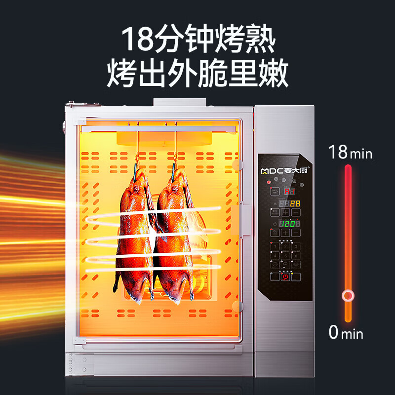 快三导师带计划赚钱酒楼专用商用烤鸭炉带微波自动清洗透窗旋转电热